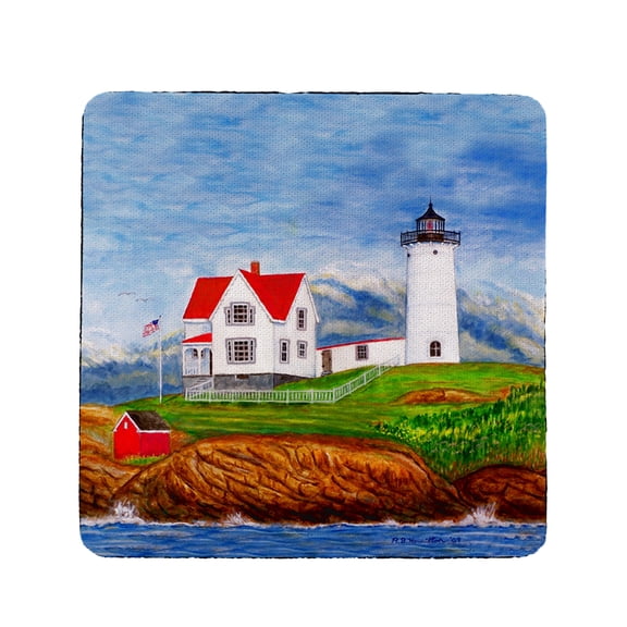 Betsy Drake Nubble Lighthouse Coaster Set of 4