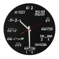 thumbnail image 1 of 12 Inch Silent Math Themed Wall Clock Modern Decorative Timepiece for Home and Classroom, 1 of 8