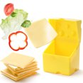 thumbnail image 3 of Becaristey Cold Resistant Cheese Box For Delicious Refrigerator Storage Flip Easy To Access ABS Flip Cheese Box yellow, 3 of 6