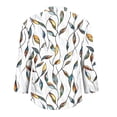 thumbnail image 4 of Yxbdin Plus Size Women Tunic Tops Fashion Printed V Neck Blouses Dressy Casual Long Sleeve Blouses Sring Summer Travel Outfits White S, 4 of 5