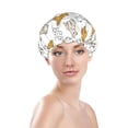 thumbnail image 2 of Cute Colorful Cartoon Cat Shower Cap, Reusable Bath Hair Hat for all Hair Lengths Hair Cover with Elastic Band Double Waterproof Layers Bathing Hat, 2 of 5