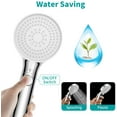 thumbnail image 4 of Pommeau de Douche AIR-RV avec Tuyau et Interrupteur Marche/arrêt, 3 Réglages Haute Pression, Pommeau de Douche Amovible avec Tuyau, Support d'Angle Réglable, Baguette Basse, Chrome, 4 of 4