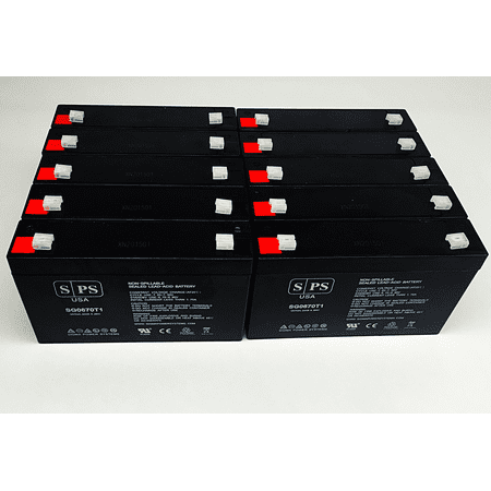 SPS Brand 6V 7 Ah Replacement Battery for Bigfoot Monster Jeep KL40007BF (10 Pack)