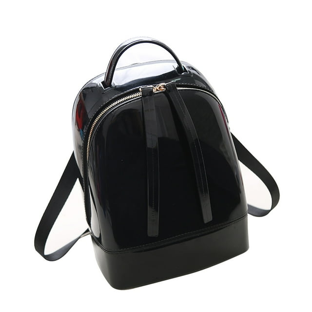 Nestingho Simple Jelly Backpack for Students Backpack Silicone 1Pcs Black