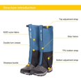 thumbnail image 4 of Legging Gaiters Outdoor Camping Hiking Climbing Hunting Skiing Waterproof Snow High Legging Gaiters for Men and Women Trekking Skiing Desert Snow Boots Shoes Covers, Black L, 4 of 10