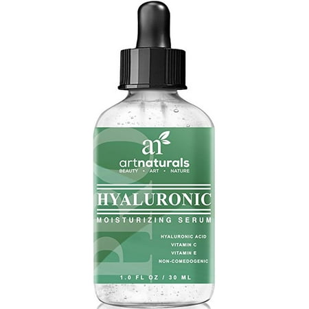 Art Naturals Acide Hyaluronique Sérum 1 oz -meilleurs Anti vieillissement produit de soin de la peau pour le visage Force clinique avec la vitamine C Sérum, vitamine E et thé vert -Réduit Wrinkles &amp; More - pour la peau et Juvénile Radiant