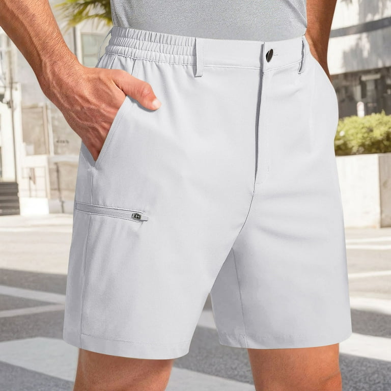 Clearance! ZVNAΖH Mens Stretch Golf Shorts with 5 Pockets 7 Inch