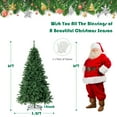 thumbnail image 2 of Gymax 6FT Pre-Lit Hinged Artificial Christmas Tree Holiday Decor Tree w/ 260 LED Lights, 2 of 10