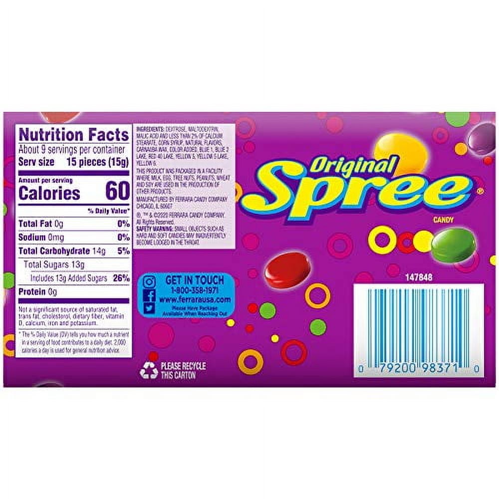(6 pack) Spree Candy Theater Box, original, 5 Ounce
