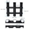 thumbnail image 2 of 3 Tube Fishing Rod Holders Plastic Boat Wall Mounted Pole Holder Rack Bracket, Black 3 Pack, 2 of 6