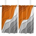 thumbnail image 5 of Orange Grey Gradient Abstract Curtain Home Decoration Living Room Short Curtains Window Treatments For Kitchen Bedroom, 5 of 6