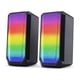 thumbnail image 1 of Bocinas Para Pc, Laptop Y Portatiles Con Conexión Usb Y Jack 3.5mm Sonido Estéreo 2.0  Diseño Compacto Y Luces Led Rgb, 10w, con control de volumen Altavoz multimedia Color Negro, 1 of 6