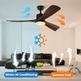 thumbnail image 5 of Bright Corners  Modern Ceiling Fan with Light and Remote Control, Brown (Set of 2), 5 of 7