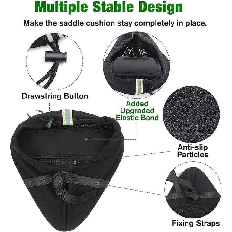 Zacro Gel Bike Seat Cover, Wide Padded Comfort Pad photo 2