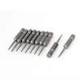 thumbnail image 1 of 10 piezas de 1/4" x 2" Punta magnética de destornillador hexagonal de 1.5 mm Herramienta manual, 1 of 1