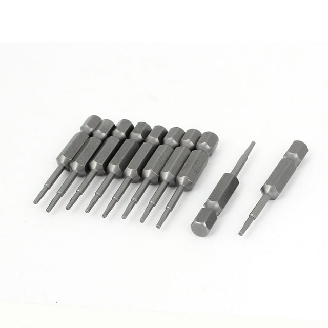 10 piezas de 1/4" x 2" Punta magnética de destornillador hexagonal de 1.5 mm Herramienta manual