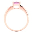 thumbnail image 4 of Solitaire Engagement Ring for Women - 1.5ct Simulated Pink Diamond in 14K Rose Gold Promise Ring, 4 of 6