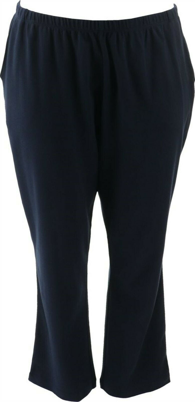 Lands' End Women's Petite Plus Sport Knit Pant Classic Navy 2XP NEW