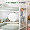 thumbnail image 6 of UBesGoo Metal Triple Bunk Bed Frame, Twin Over Twin Over Twin XL Design, 3 In 1 Bunk Bed Separates Into 3 Individual Twin Beds, White, 6 of 14