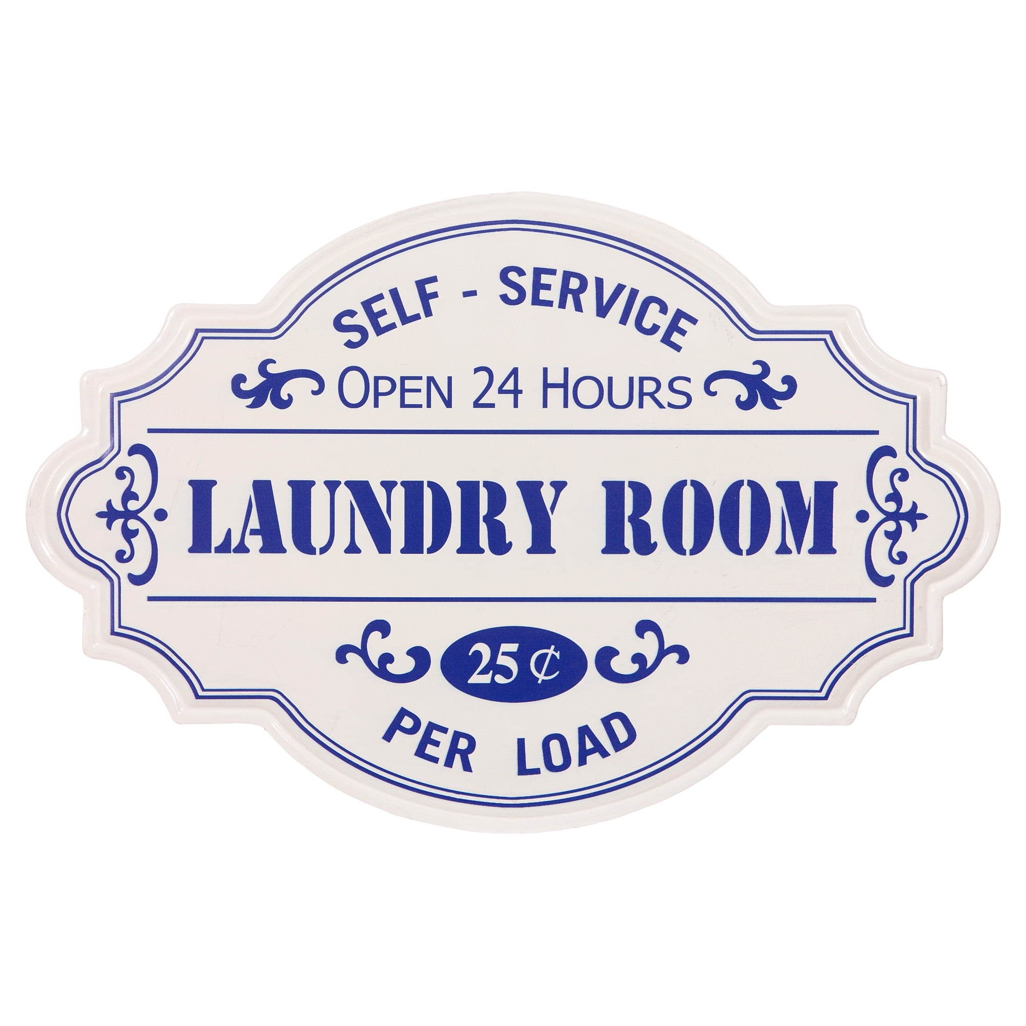 Farmhouse Hand Painted Laundry Room Tin Enamel Wall Sign  Walmart.com