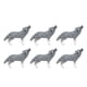 thumbnail image 1 of Juguetes de lobo de animales salvajes, 6 piezas de figuras de lobo, juguetes de lobo ártico, modelo animal, figuras de juguete de lobo, rendimiento finamente sintonizado, 1 of 8