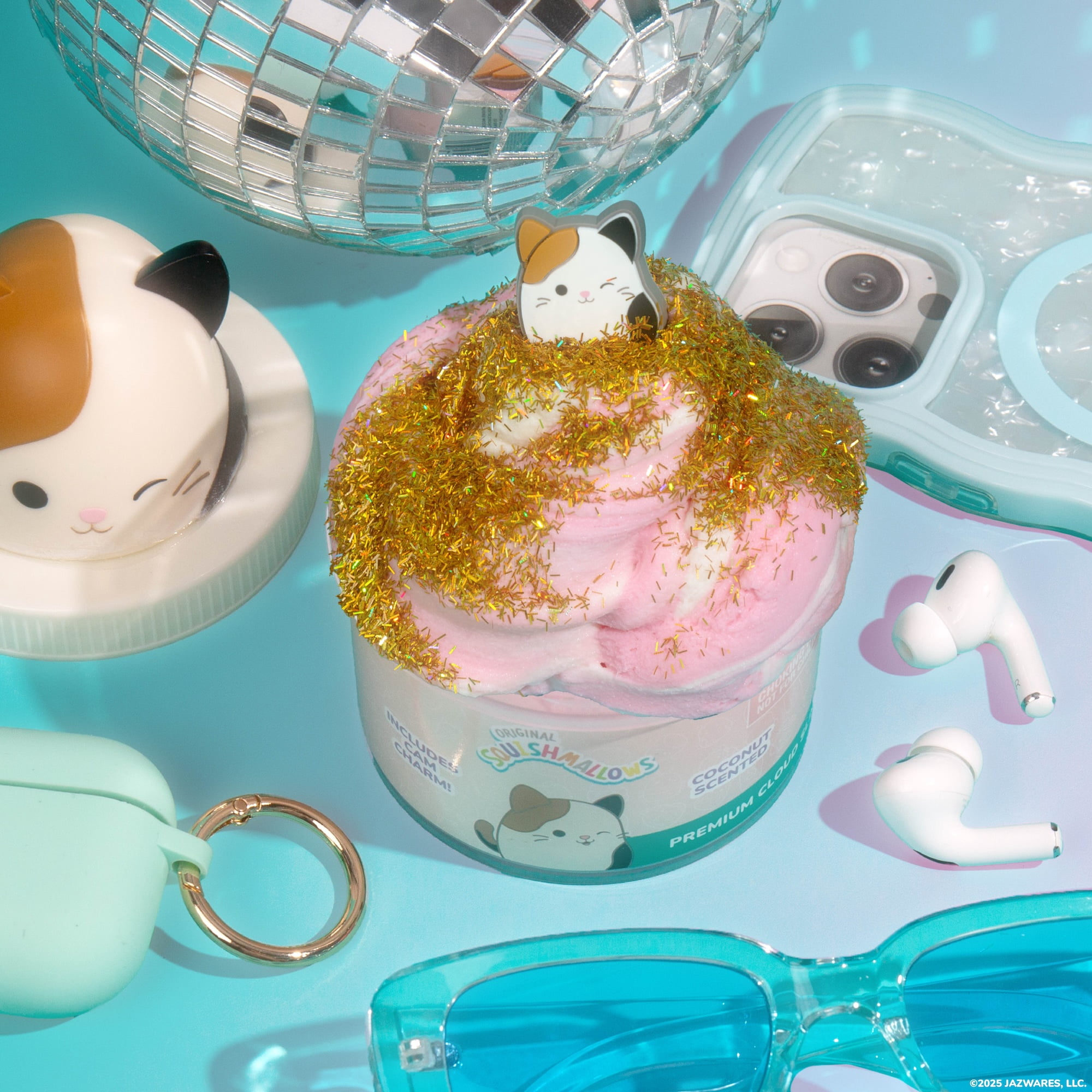 Original Squishmallows™ Cam The Cat Premium Cloud Slime, Coconut-Scented