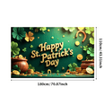 thumbnail image 1 of St Patricks Day Shamrock Design Celebration Festive Backdrop Banner Party Supplies Photography Props Event Decorations Wall Hanging Background, 1 of 4