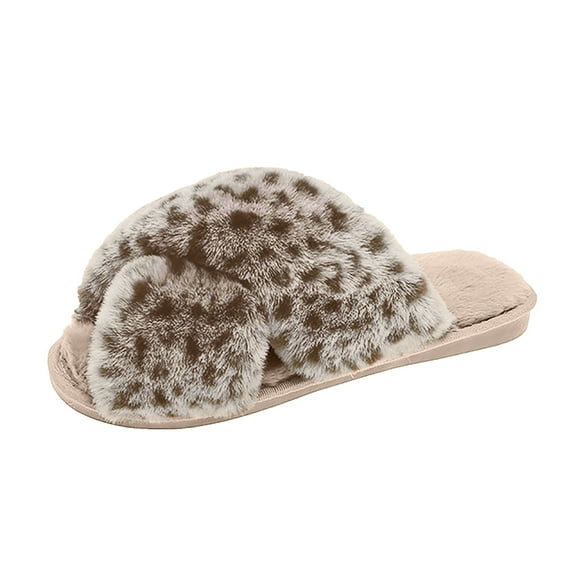 VerPetridure Black Sandals Women Women's Home Slippers Open Toes Comfort Interior Plush Covered Flat Slippers