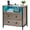 GREY, variant on 27 Inch White Wide Night Stand, Large Wood Night Stand with 2 Drawers, LED Nightstand with Charging Station and Adjustable Drawer, Bedside Table for Living Room/Bedroom/Study/Office