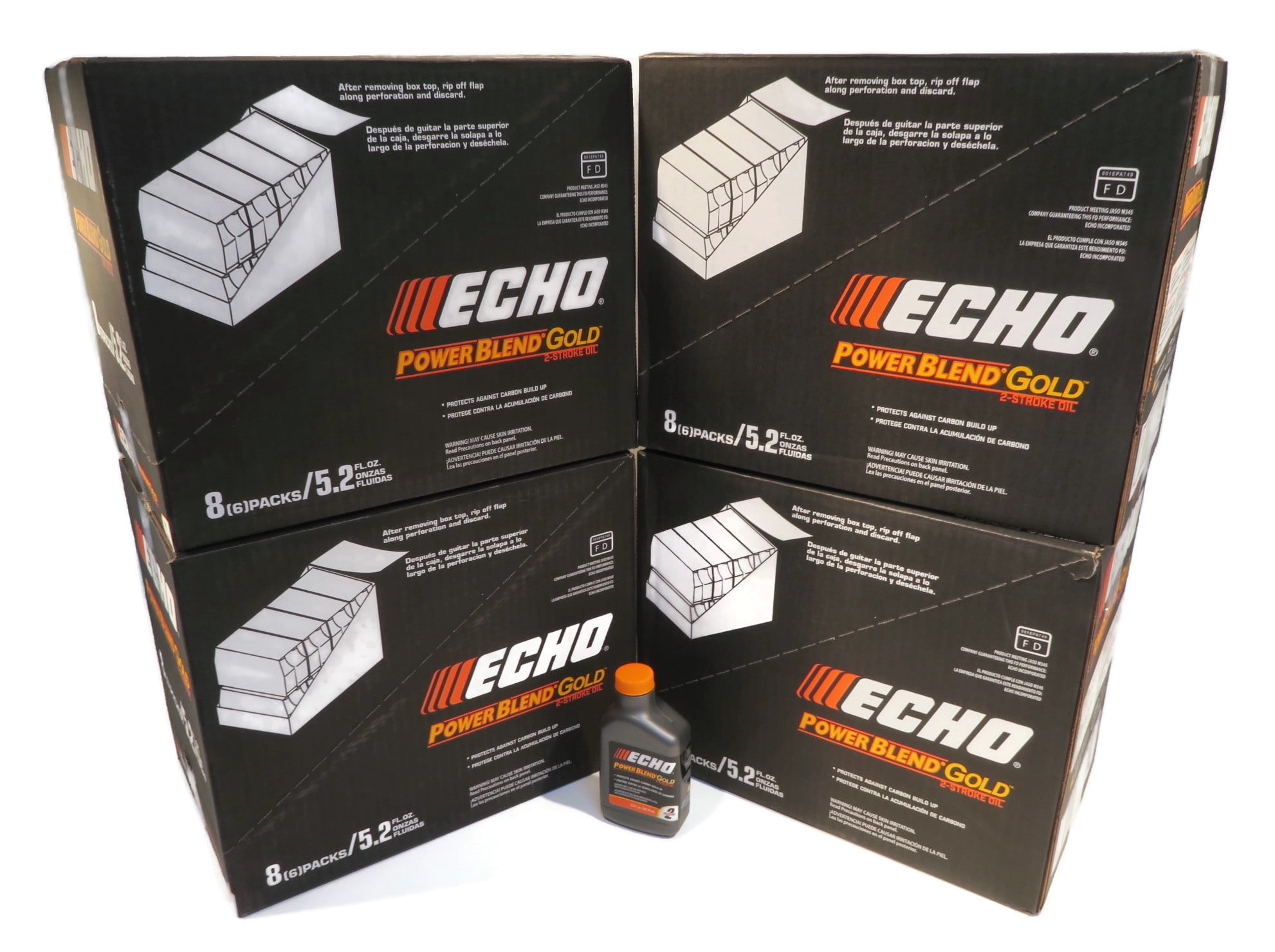 (192) New OEM ECHO OIL 5.2 Ounce Bottles of 2 Cycle Power Blend Gold