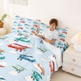 thumbnail image 3 of Erosebridal Colorful Cartoon Airplane Queen Sheet Sets,Multicolor Aircraft Theme Bed Set For Boys Kids 4 Pieces, 3 of 6