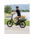 thumbnail image 5 of Hopepeak Z10 Folding Electric Bike for Adults, 500W Motor 28 MPH, 48V 13.5Ah Removable Battery, 20" Fat Tire Foldable EBike with 7-Speed,Black with Front Basket, 5 of 9