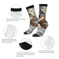 thumbnail image 3 of Xecao Wolf Family Winter Wonderland Pattern Sport Socks for Women and Men Crew Socks Sporty Calf Socks Casual Socks, 3 of 6