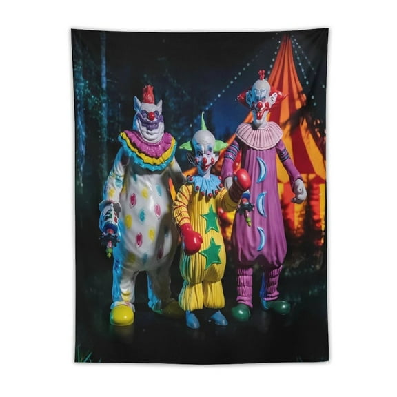 Killer Klowns from Outer Space Clown Tapestry Wall Hanging, Elegant Wall Hanging Tapestries Wall Art for Bedroom Decor, Outdoor, Parties 30"x40"