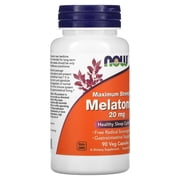 NOW Foods Maximum Strength Melatonin, 20 mg, 90 Veg Capsules