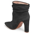 thumbnail image 3 of YDN Women Pointed Toe Ankle Boot Chunky High Heels Pull On Winter Slouch Booties Shoe Size 11 Black, 3 of 5