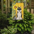 thumbnail image 2 of Summer Sunflowers Black Siberian Husky Flag Garden Size 11.25 in x 15.5 in, 2 of 5