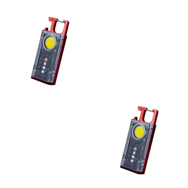 Lámpara de llavero Eigraketly Tipo-C recargable con COB 8 Gear