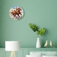 thumbnail image 4 of 12 Inch Wall Clock Battery Operated Silent Clock Decorative for Office, Kitchen, Outdoor, Living Room，Horse Ocean Sea Summer Beach Beautiful Design Creative Pattern, 4 of 5