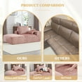 thumbnail image 7 of 2 Seater Modular Sofa Couch, Soft Chenille Cloud Chaise Lounge Sofa with Pillows, Comfy Lounge Chair Indoor, Oversized Reclining Sofa, Fluffy Couch, Pink, 7 of 7