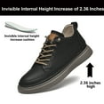 thumbnail image 2 of Men's Invisible Height Increasing Elevator Shoes Lace-up Casual Fashion Leather Sneakers Dress Shoes -2.36 Inches Taller, 2 of 7