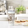 thumbnail image 2 of Western Tumbler with Lid and Straw, 1Set Stainless Cup Steel Insulated Water Bottle 20 Oz Travel Coffee Mug, 2 of 6