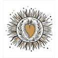 thumbnail image 3 of Ambesonne Tattoo Duvet Cover Sets, Alchemy Style Sun and Heart, 2-Queen, Camel Charcoal Grey, 3 of 3