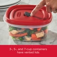 thumbnail image 4 of Rubbermaid Easy Find Vented Lids Food Storage, Set of 8 (16 Pieces Total) Plastic Meal Prep Containers, 8-Pack, Racer Red, 4 of 5