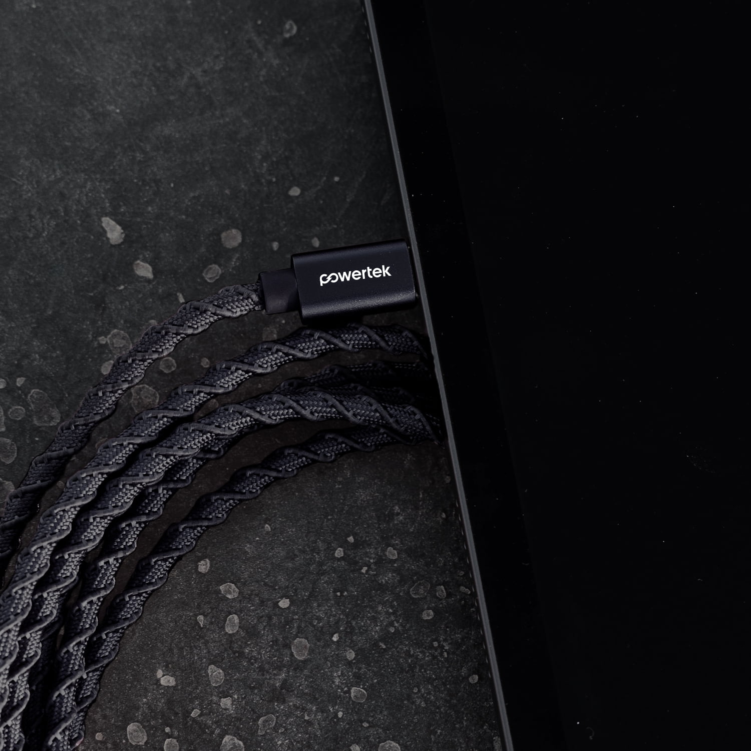 Liquipel Powertek USB-A to USB-C Twizzler Cable - Black