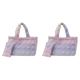 thumbnail image 1 of Bolso Mano Acolchado para Mujer Hombro Gran Capacidad Con Juego Monedero () Púrpura, 1 of 5