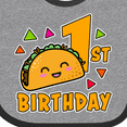 thumbnail image 4 of Inktastic 1st Birthday with Taco and Confetti Boys or Girls Baby Bib, 4 of 4