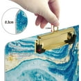 thumbnail image 3 of FMSHPON Ocean Blue Marble Art Clipboard Hardboard Wood Nursing Clip Board and Pull for Standard A4 Letter 13x9 inches, 3 of 7