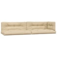 thumbnail image 3 of Juego de cojines VidaXL Outdoor Palet, color beige, con 2 asientos, 2 respaldos y 1 lado, 3 of 9