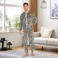 thumbnail image 6 of FORMRS Onesies Pajama for Adults Unisex Hoodie Winter Jumpsuit One Piece Sleepwear, Sizes S-2XL, Halloween Dancing Skeleton, 6 of 7